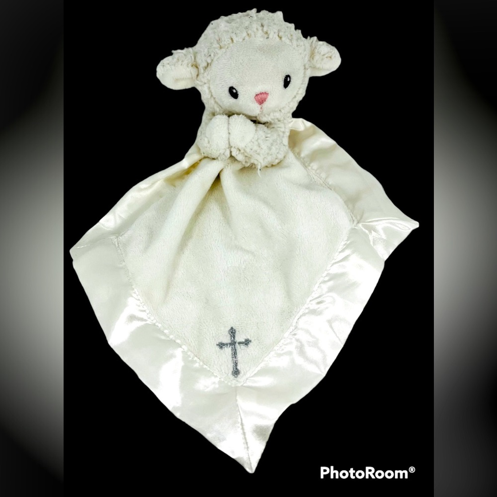 Baby Aspen lovey Bedtime Blessings Prayer Lamb sheep Rattle Security Blanket
